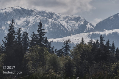 west view , Vancouver Island from Royston tidal flats