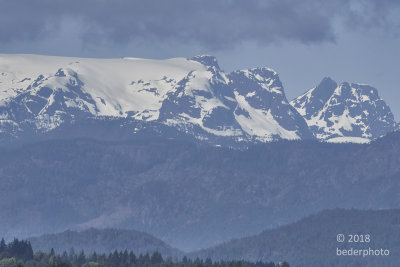 North end of Comox Glacier and adjacent Peaks