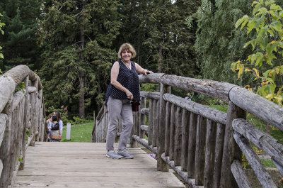 My wife in Edwards Gardens near where she lived as a child