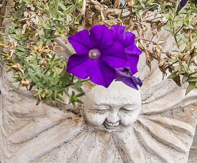 Face with flower