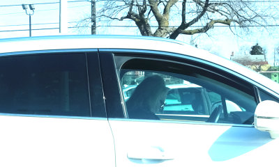 Lady in car