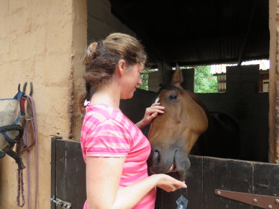 Debbie my daughter in law from Zambia.
You can see the bond between horse and her.
