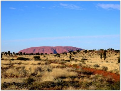 I am back from my travels.
This was my first glimpse of Ayers Rock.
The outback was dry but beautiful.I loved the stillness.