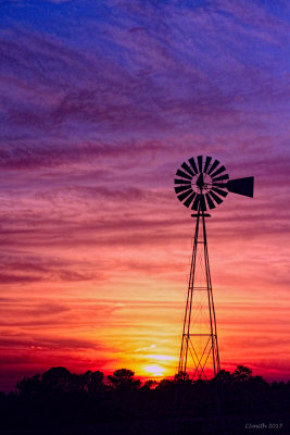 SUNSET WINDMILL