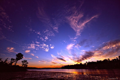 SUNSET ON THE LAKE