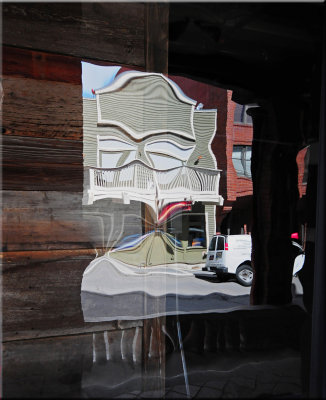 Park City Window Reflection Abstract