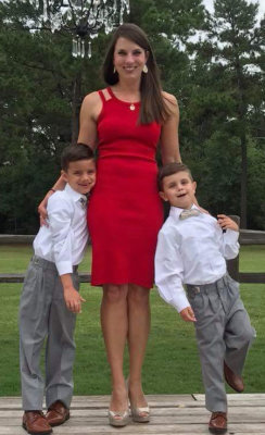 Justine and her sons