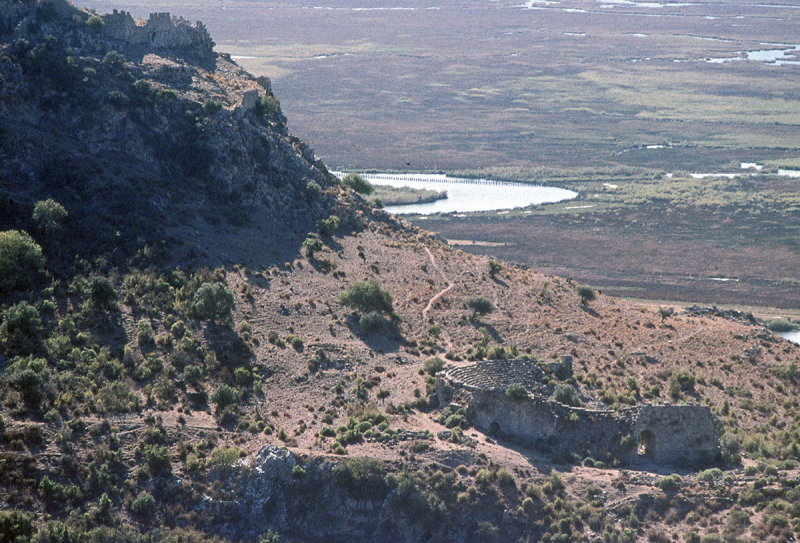 Dalyan Roman theatre with river 2b.jpg