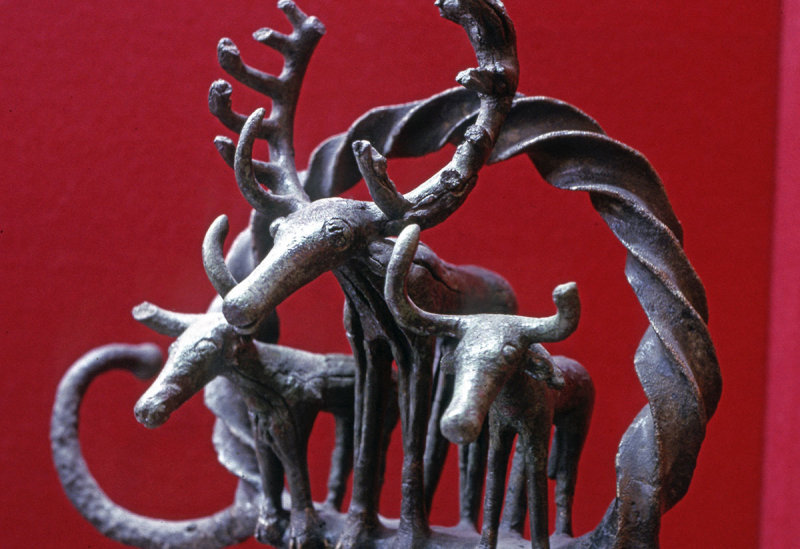 Stags on standard