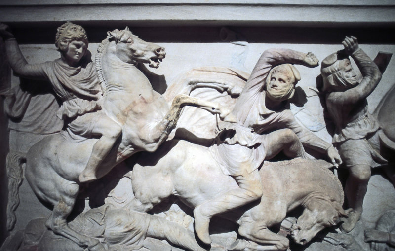 Alexander Sarcophagus battle scene detail