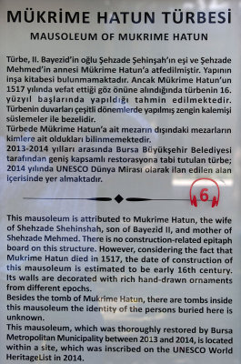 Bursa Muradiye complex Mukrime Hatun Turbesi october 2018 7985.jpg