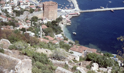 alanya rock and red tower