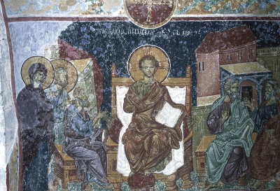 Christ teaching in the temple