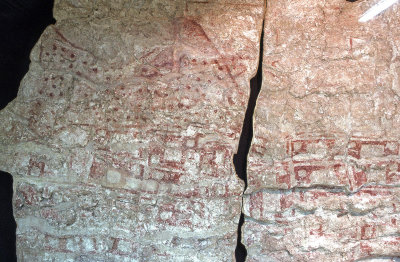 Wall painting of ancient map