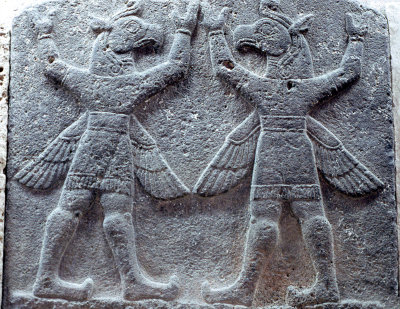 Bird headed winged idols