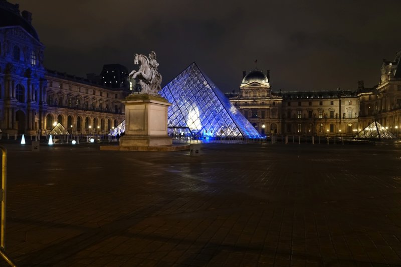 The center courtyard of the Louvre