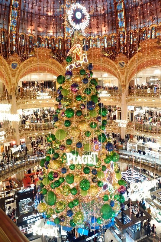 The Galleries Lafayette, the Paris counterpart to Harrods of London