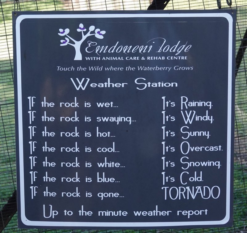 Probably as good as any other weather report - maybe better