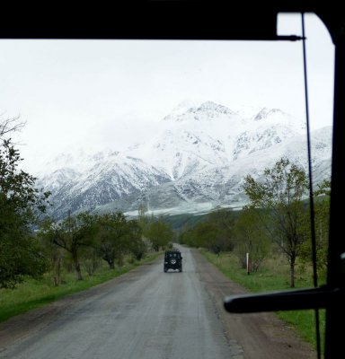 Driving up to Ala-Archa National Park