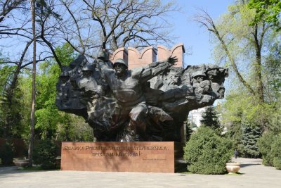 War memorial in Panfilov Park, Almaty