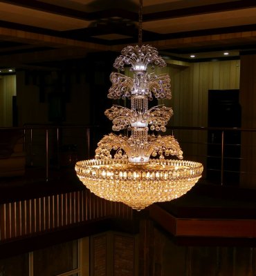 The chandelier in our hotel :)