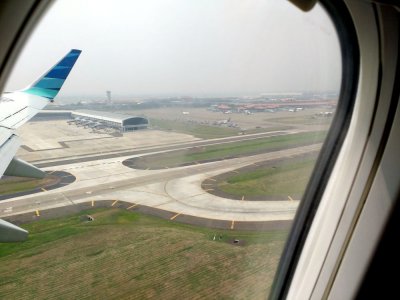 Leaving Jakarta to fly to Jogjarkarta