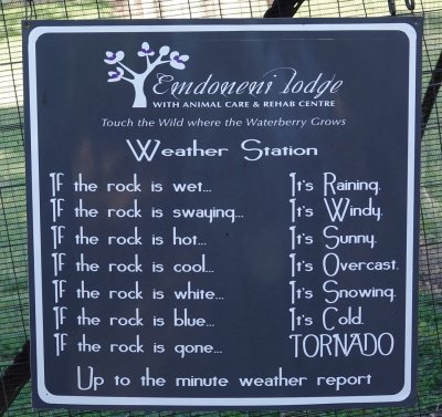 Probably as good as any other weather report - maybe better