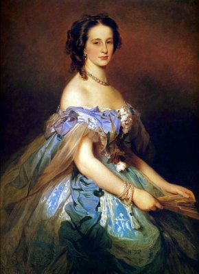  Grand Duchess Alexandra Iosifovna, ne Princess of Saxe-Altenburg, wife of Grand Duke Konstantin Nikolaevich, 1859. 