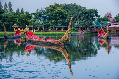 Royal Barges at Ancient City (Mueang Boran)