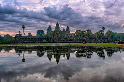 Angkor Wat Under Clouds