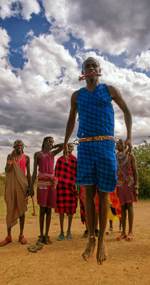 Leaping Maasai Villager