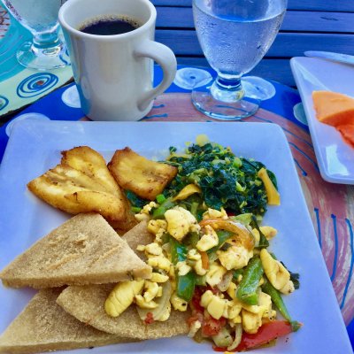 Traditional Jamaican breakfast