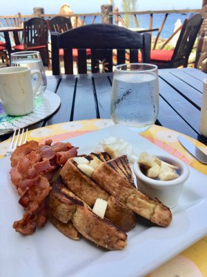 Banana French Toast and bacon