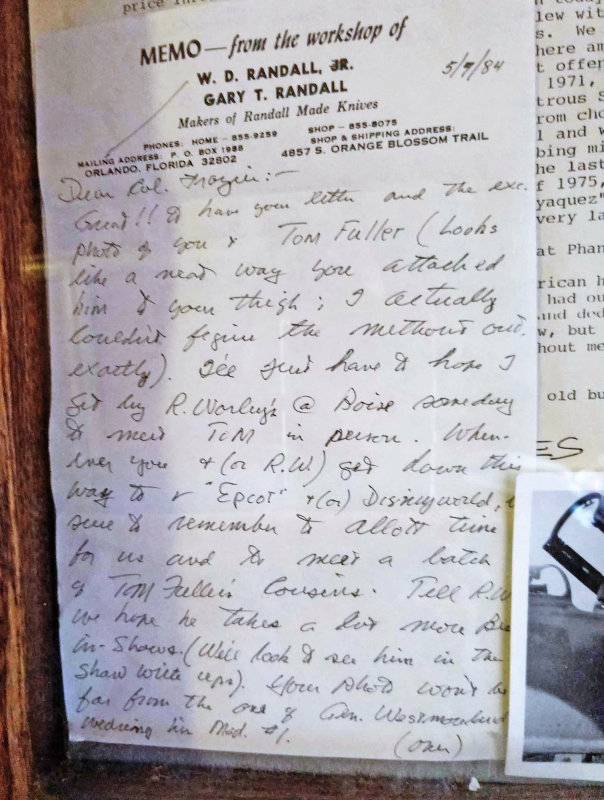 Letter from Randall