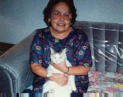 Mom and cat Penny 