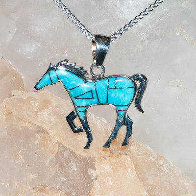 SOLD     HORSE PENDANT  --  turquoise.jpg