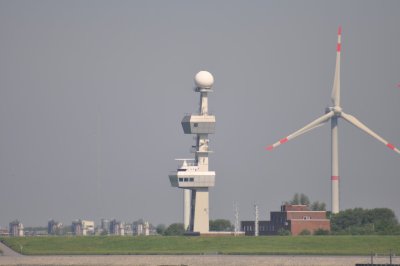 Traffic Control Center Ems , Lighthouse and Radar tower ( and wind turbine)