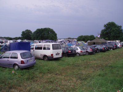 Parking in the fields