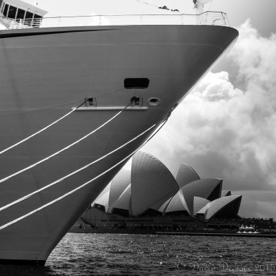 Cruising Ship and Opera House