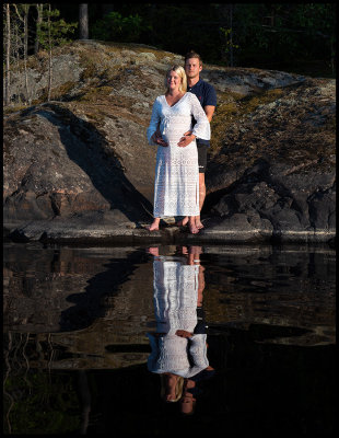 Madelene and Sebastian at Lake Stora Br