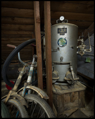 Producer Gas for a car (gengasaggregat) stored here in the attic since 1947..!!