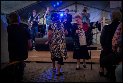 Old ladies dancing to Mr Jay Jazz during Malm festival