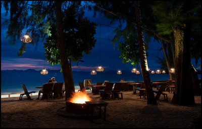 Beach cafe at hotel Dusit - Thailand