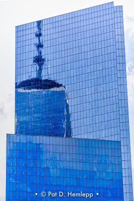 Tower reflected
