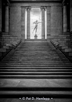 Statue and stairs