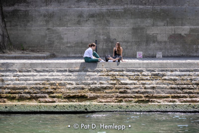 Sitting along the Seine