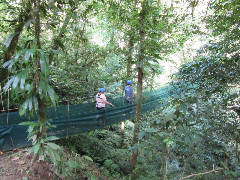 Walking to another zipline