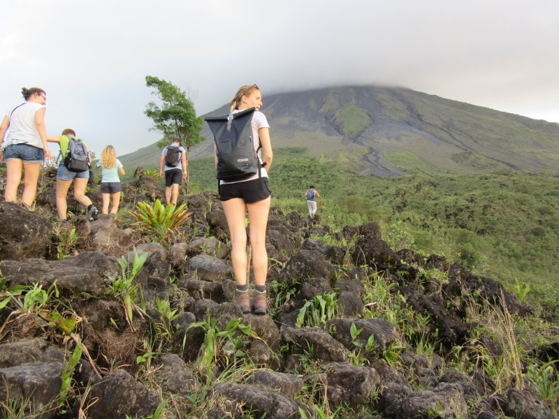 On the lava rock field