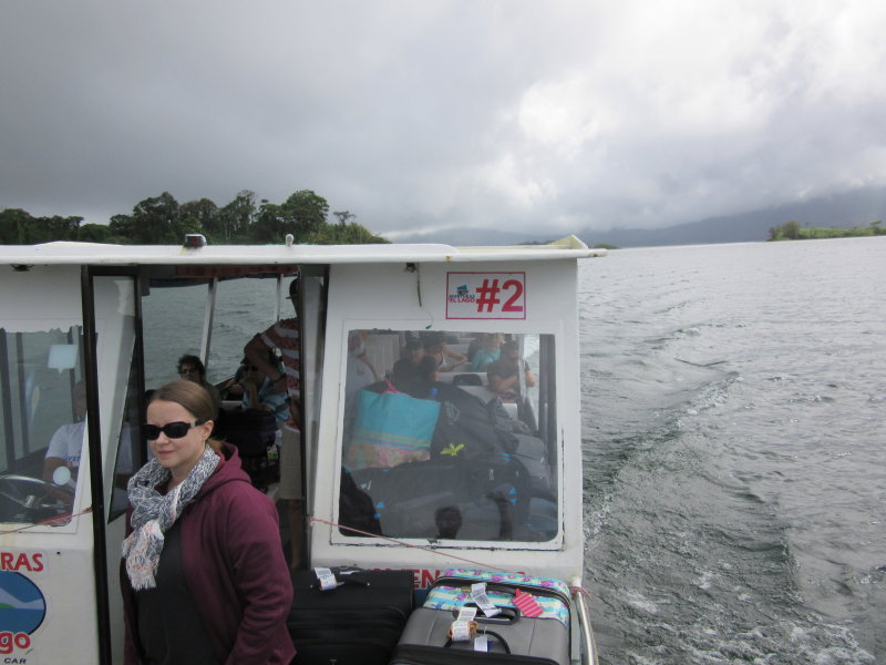 Boat across Laguna de Arenal