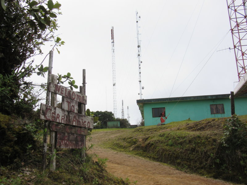 Top of the trail - lots of transmitters